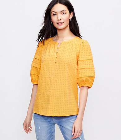 Clip Puff Sleeve Top