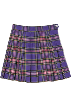 Original Check Pleat Skirt Purple
