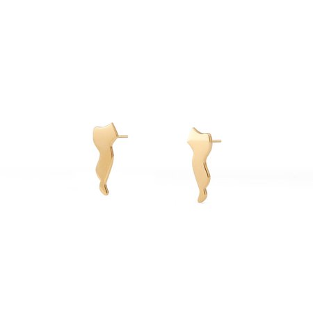Gold Tiptoe Stud Earrings | 18kt Gold Vermeil | Motley x Christopher Thompson Royds – Motley London