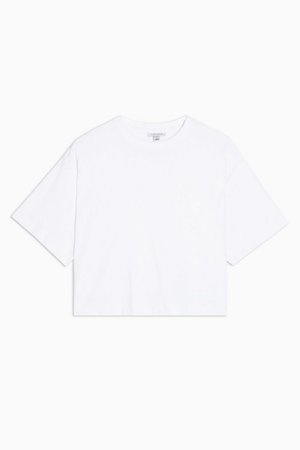 White Boxy Panel T-Shirt | Topshop