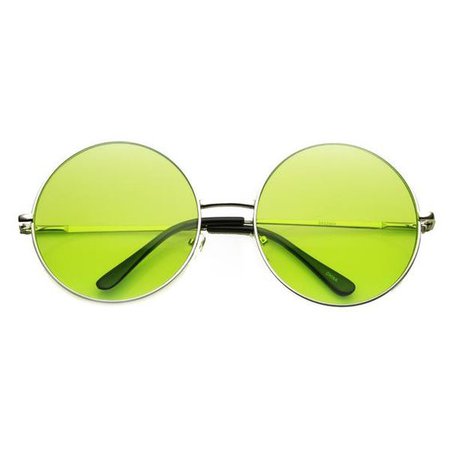 *clipped by @luci-her* Indie Festival Hippie Oversize Round Colorful Lens Sunglasses