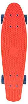 Amazon.com: Retrospec Quip Skateboard 22.5" Classic Retro Plastic Cruiser Complete Skateboard with Abec 7 bearings and PU wheels, Red & Navy (3167): Sports & Outdoors