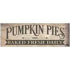 pumpkin pie sign