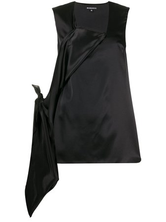Black Ann Demeulemeester Deconstructed Sleeveless Blouse | Farfetch.com