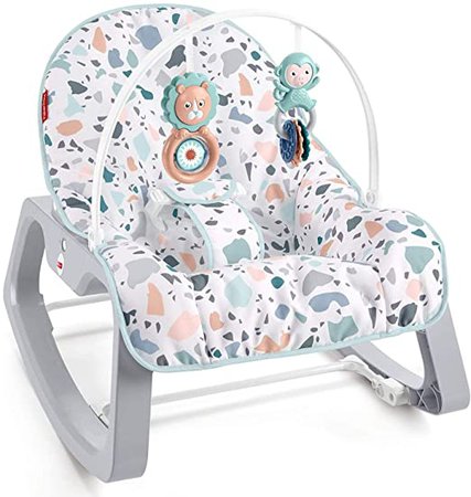 Amazon.com : Fisher-Price Infant-to-Toddler Rocker - Pacific Pebble, Portable Baby Seat, Multi : Baby