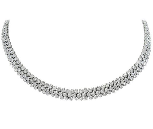 Cartier Paris Diamond Platinum Necklace