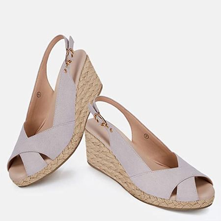 Amazon.com | gihubafuil Women’s Platform Wedges Sandals Open Toe Buckle Slingback Espadrilles Cross Band Slip-on High Heels | Platforms & Wedges