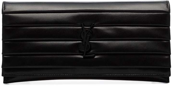 Monogram quilted clutch