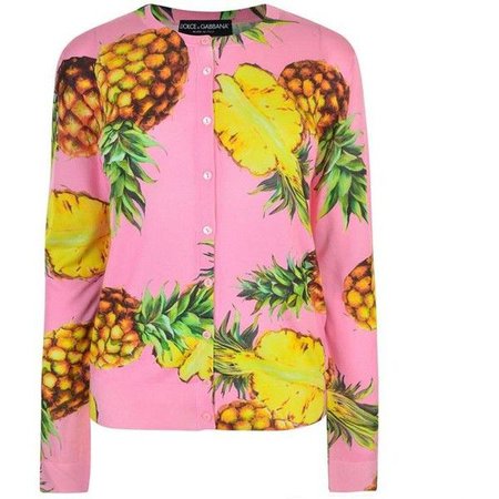 Dolce And Gabbana Pineapple Print Cardigan