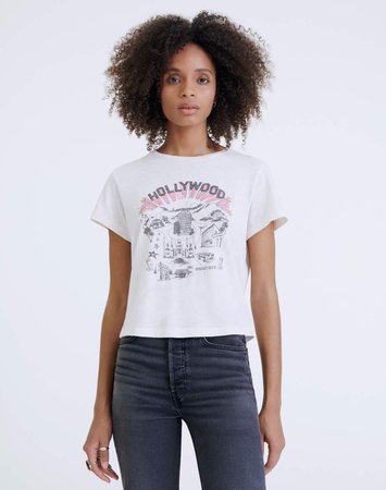 RE/DONE | Classic "Hollywood" Tee in Vintage White