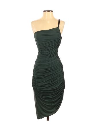 Halston Heritage Solid dark Green Cocktail Dress Size S - 57% off | thredUP
