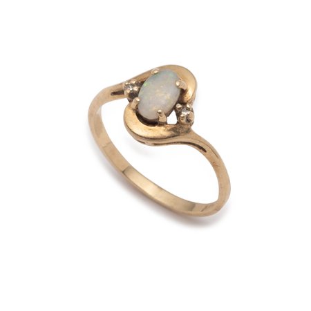 Vintage 14k Gold Opal and Diamond ring – ALEXIS BITTAR