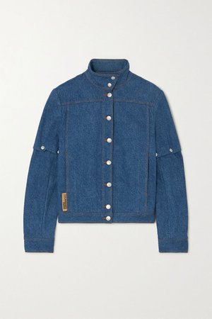 Blue Convertible denim jacket | COURREGES | NET-A-PORTER