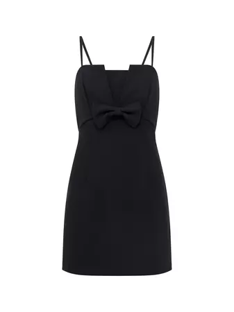 Whisper Bow Strappy Dress Blackout | French Connection US