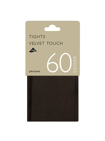 John Lewis & Partners 60 Denier Velvet Touch Opaque Tights, Brown at John Lewis & Partners