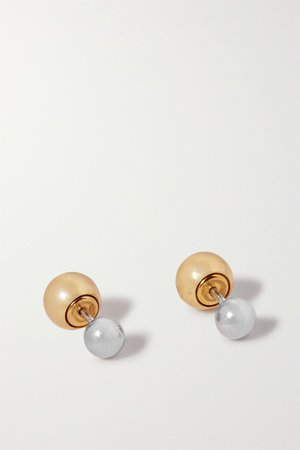 Gold Gold and silver-tone earrings | Bottega Veneta | NET-A-PORTER