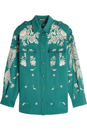 Embroidered and Embellished Cotton Shirt Gr. IT 42