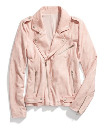 Lightweight Pink Spring Moto Jacket