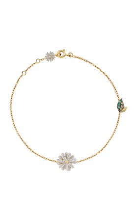 18k Gold And Rhodium Vermeil Daisy Bracelet By Anabela Chan | Moda Operandi