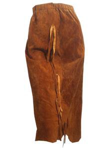 SALE Cinnamon Suede Pelt-Look String Tie Trimmed Skirt circa 1980s – Dorothea's Closet Vintage