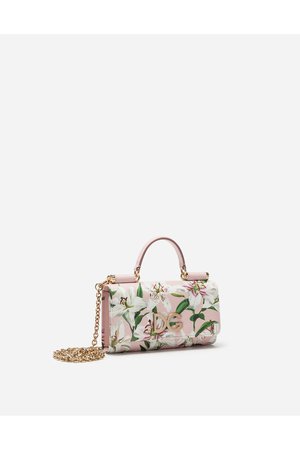 Von Bag In Lily-Print Dauphine Calfskin by Dolce & Gabbana at...