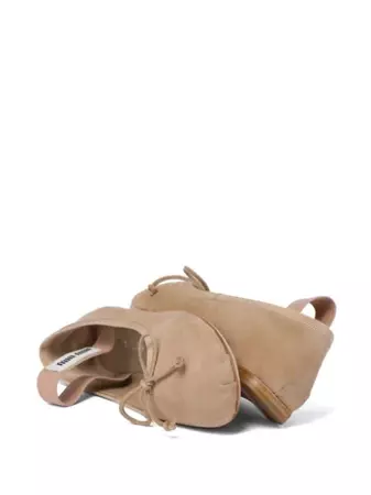 Miu Miu Suede Ballerina Shoes - Farfetch