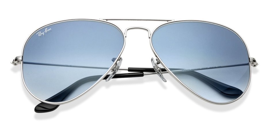 Ray-Ban RB3025 Medium-Large (Size-58) Silver Blue Gradient Men '003-3f Sunglasses