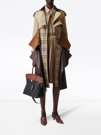 Burberry Deconstructed Cotton And Lambskin Trench Coat - Farfetch