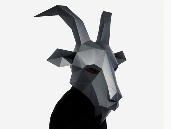Black Phillip, Goat Mask, Demon Mask, Paper Mask