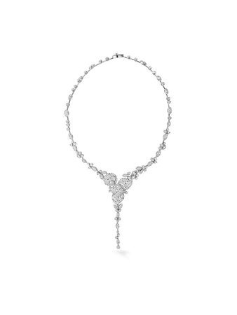 Silver crystal necklace