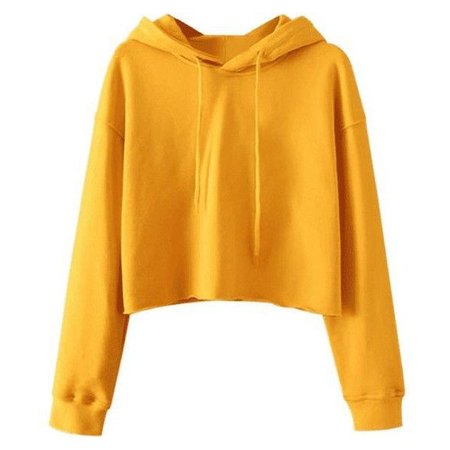 yellow cropped hoodie - Google Search