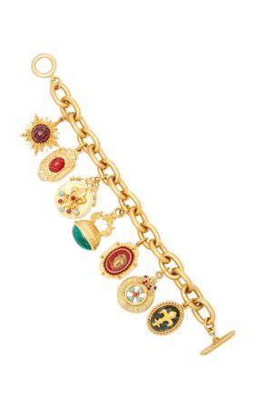 Royal 24K Gold-Plated Charm Bracelet by Ben-Amun | Moda Operandi