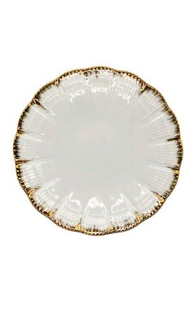 Limoges Coral Gold Flame Side Plate By Cabana Capri • Gstaad | Moda Operandi