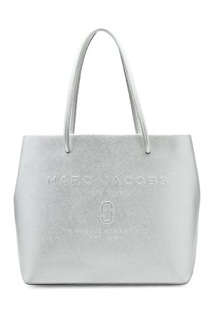 Metallic Leather Tote Gr. One Size