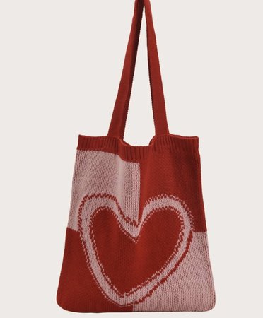 red and pink tote bag