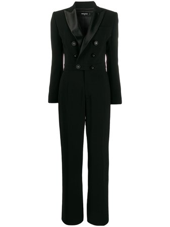 Dsquared2 Double-Breasted Jumpsuit S75FP0097S48427 Black | Farfetch