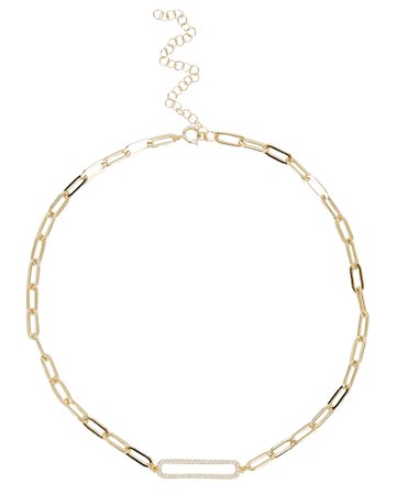 Jordan Road Jewelry Camilla Crystal Oval Chain Necklace | INTERMIX®