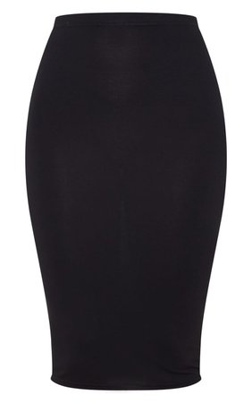 Basic Black Midi Skirt - Skirts - PrettylittleThing | PrettyLittleThing