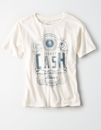 AE Johnny Cash Graphic Tee, Toasted Coconut | American Eagle Outfitters