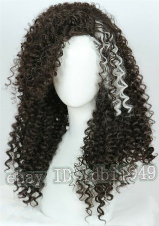 Bellatrix Lestrange Wig Long Dark Brown Cosplay Curly Wavy Halloween Afro Wig | eBay