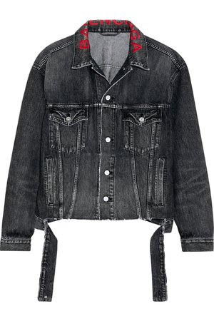 Balenciaga | Oversized embroidered denim jacket | NET-A-PORTER.COM