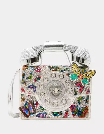 KITSCH BUTTERFLY PHONE BAG SILVER/MULTI | Phone Bags – Betsey Johnson