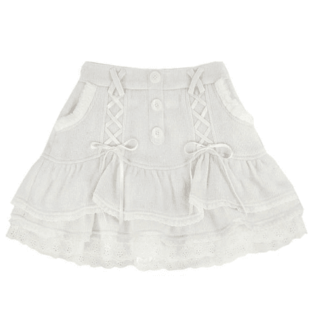 white lace skirt kpop