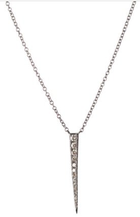Silver Diamond Spike Necklace