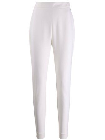 White Balmain Slim Fit Tailored Trousers | Farfetch.com