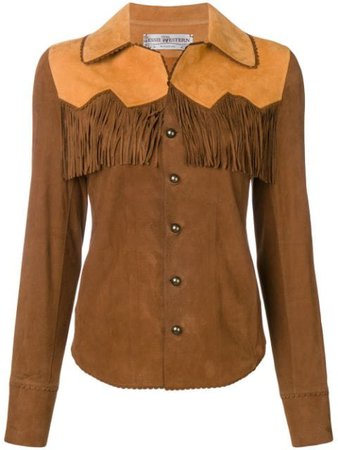 Shop brown Jessie Western leather western shirt with Express Delivery - Farfetch