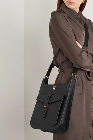 TOM FORD | T Twist medium textured-leather shoulder bag | NET-A-PORTER.COM