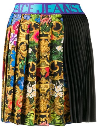 VERSACE JEANS COUTURE asymmetric pleated skirt