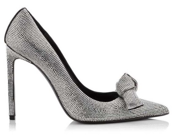 tom ford embroidered crystal bow pump