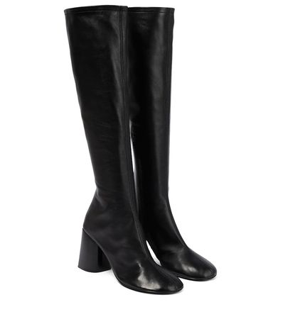 Balenciaga - Glove knee-high leather boots | Mytheresa